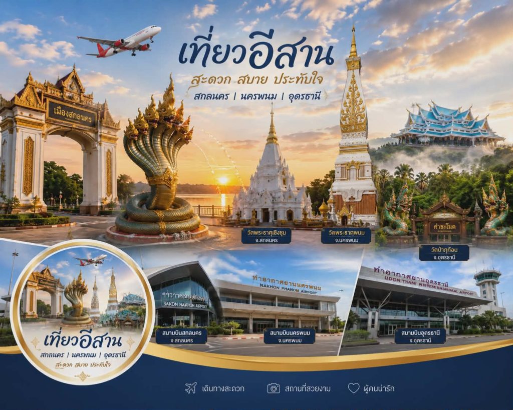 เช่ารถตู้สนามบินสกลนคร เช่ารถตู้สนามบินนครพนม เช่ารถตู้สนามบินอุดร